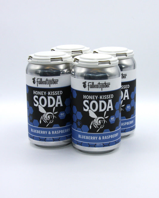 Soda, Blueberry & Raspberry - 4 Pack 355mL Cans